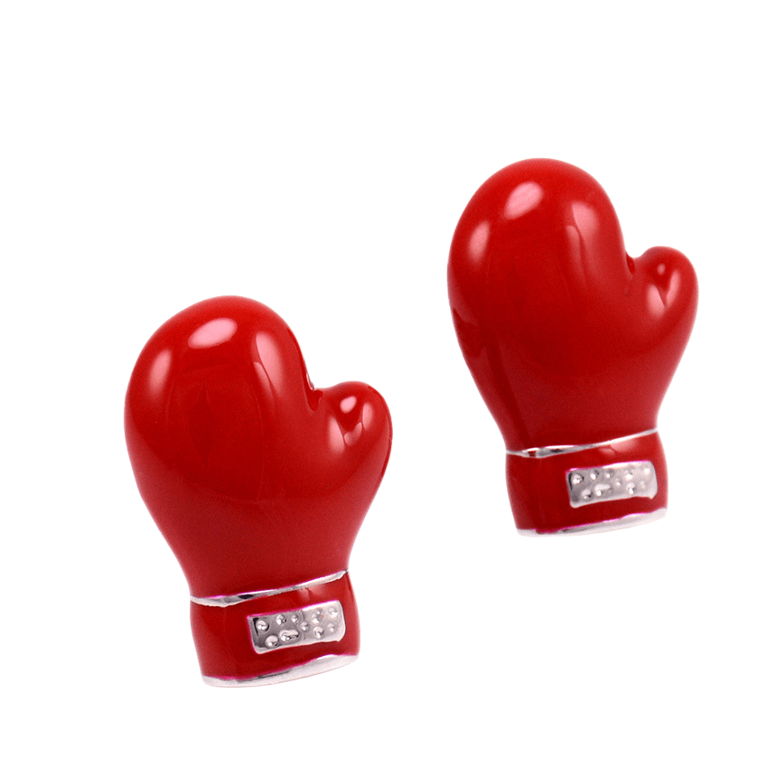 Design De Luva De Boxe Vermelha Cuff Links Para Homens E Mulheres