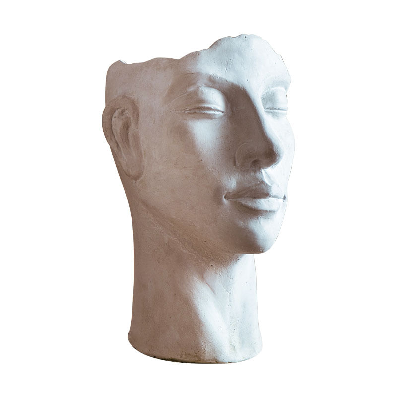 Flowerpot Creative Cement Head Abstract Human Face 1,5 Kg