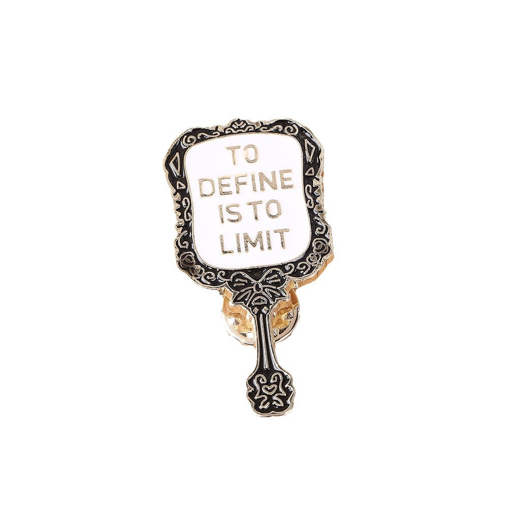 Broche Pins Inspirational Mirror Vintage Quote Alloy 9g