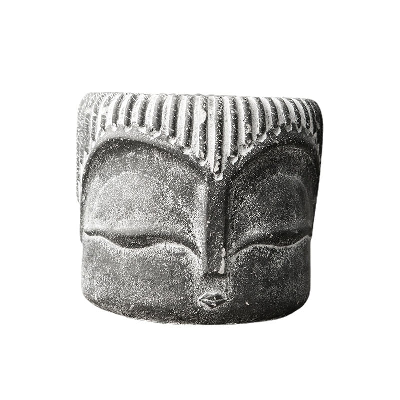 Vaso De Flores Cement Buddha Face Creative Zen Plant Vaso De 1 Kg