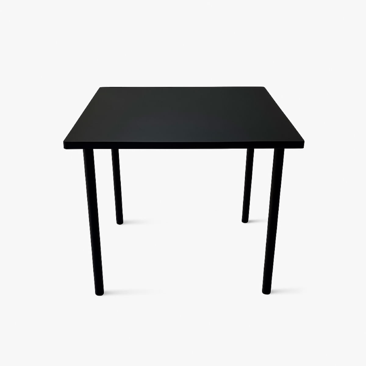 Mesa 4 Lugares Ana Maria 80x80cm Tampo Preto Pés Em Aço Criativa Criativa