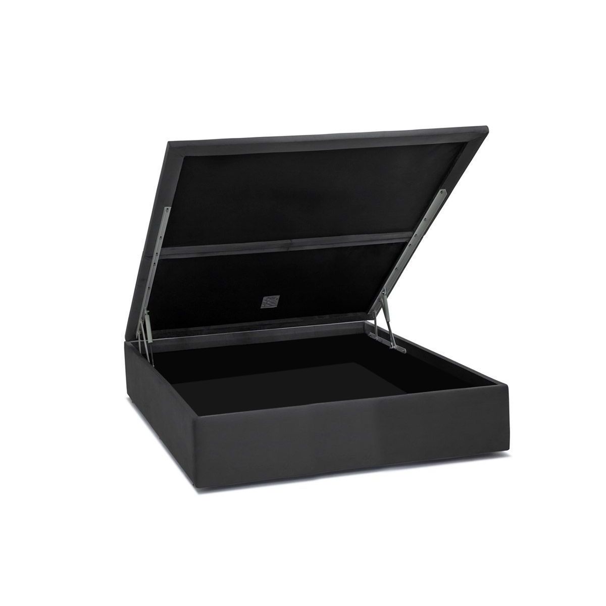 Cama Box Baú Ortobom Nobuck Cinza Casal 138