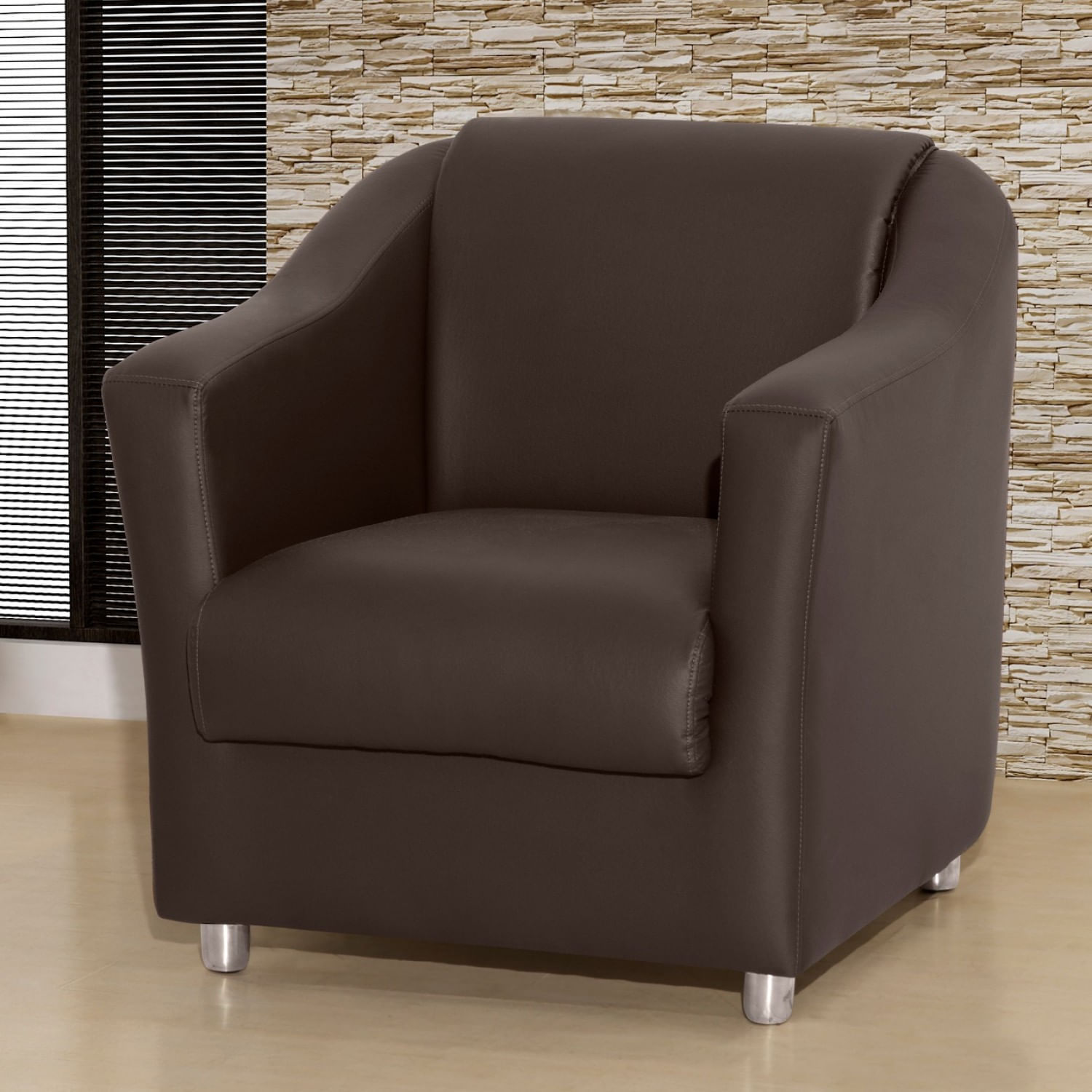 Poltrona Clássica Bia Matrix Marrom