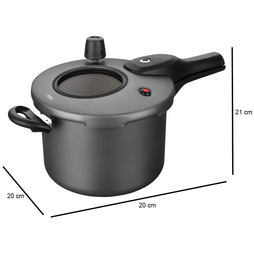 Panela De Pressão Mta Visor Superior 4,5l – Grafite - imagem 4