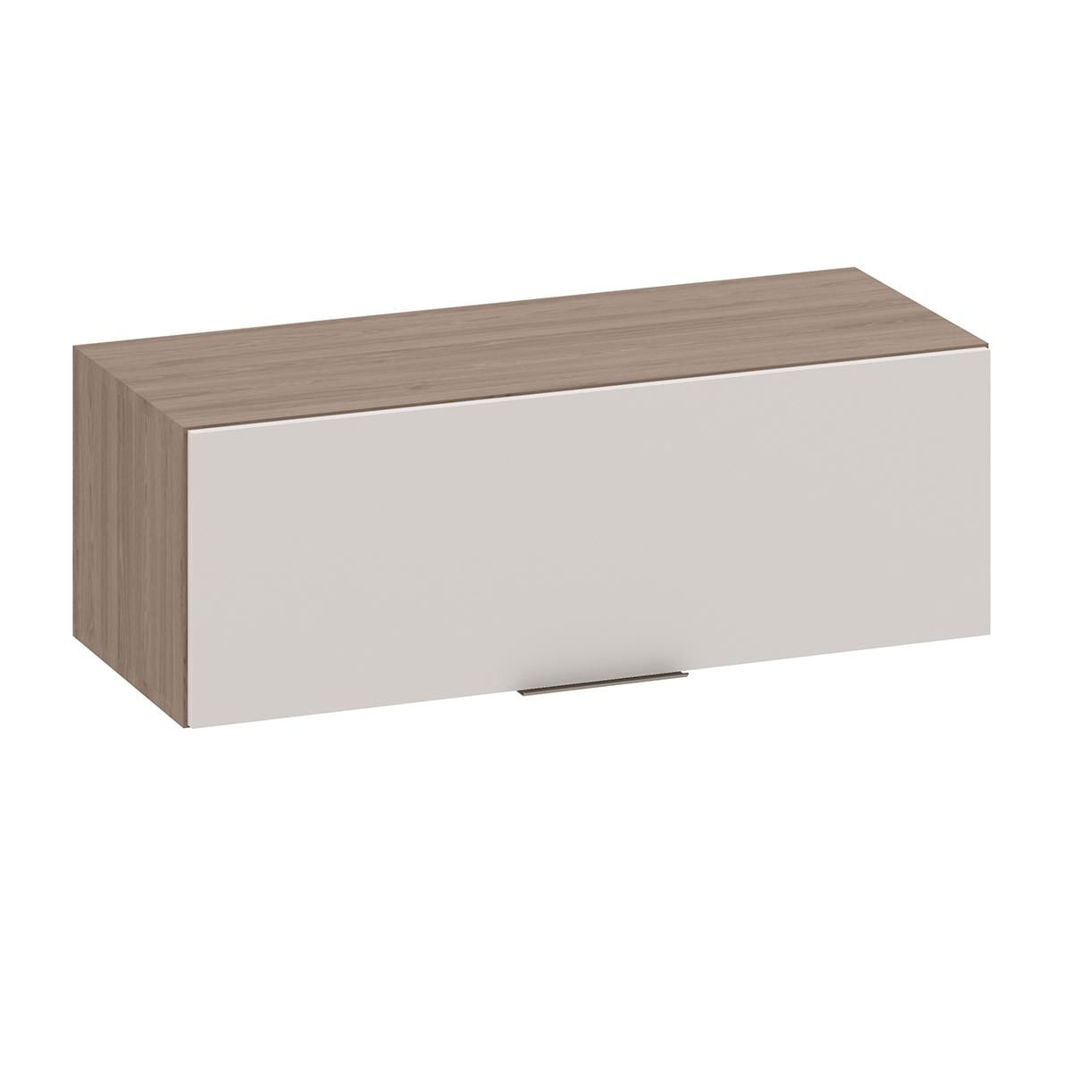 Armario Cozinha Aereo Etna 80cm Geladeira 1 Porta Basculante Carvalho Oak/off White