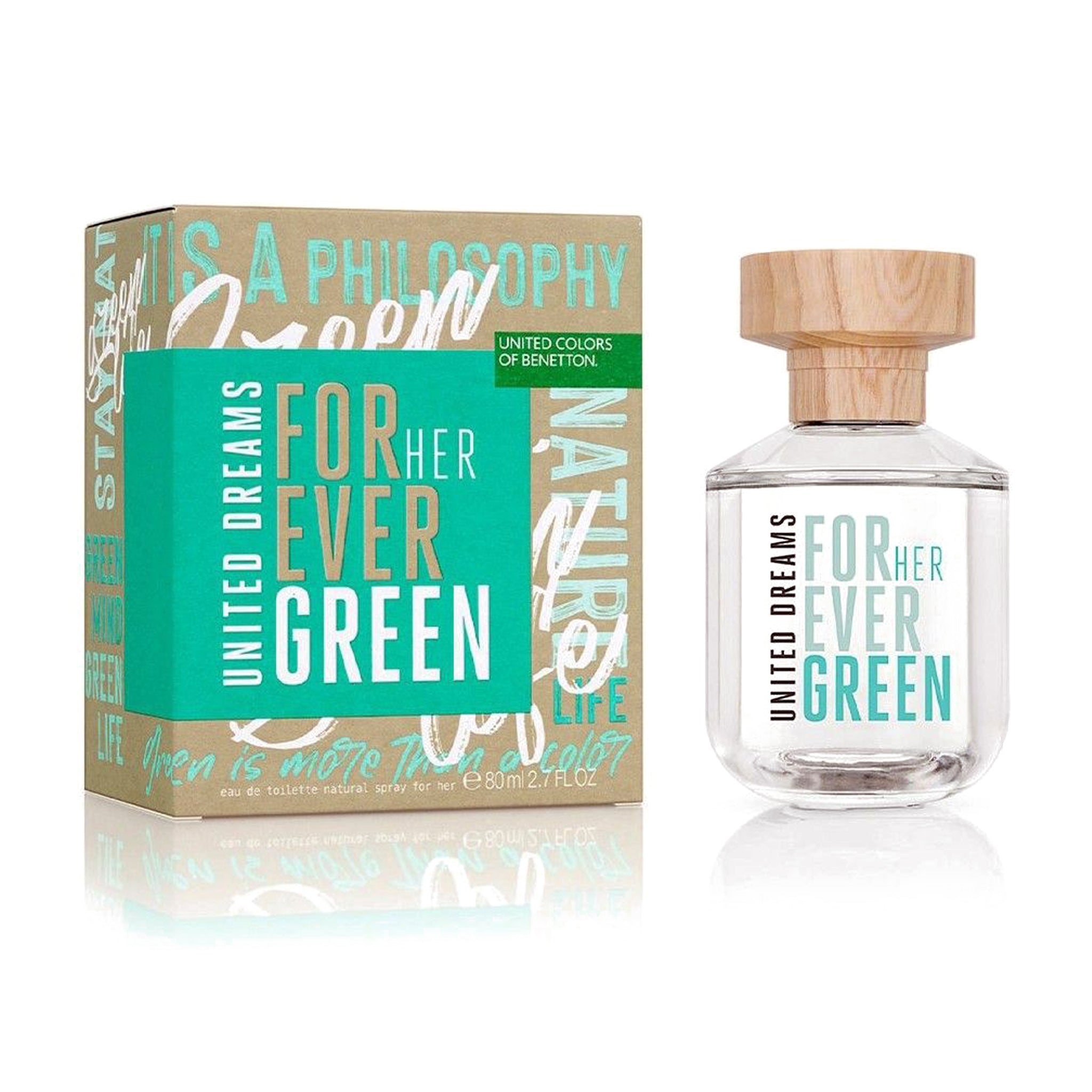 Perfume Benetton For Ever Green Eau De Toilette 80ml Para Mulheres