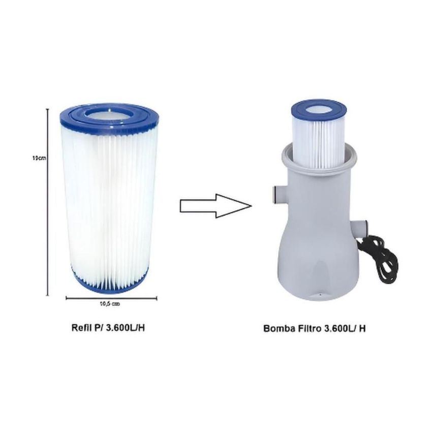 Refil Para Filtro De Piscina 3.600 Litros 127v E 220v Mor - imagem 4