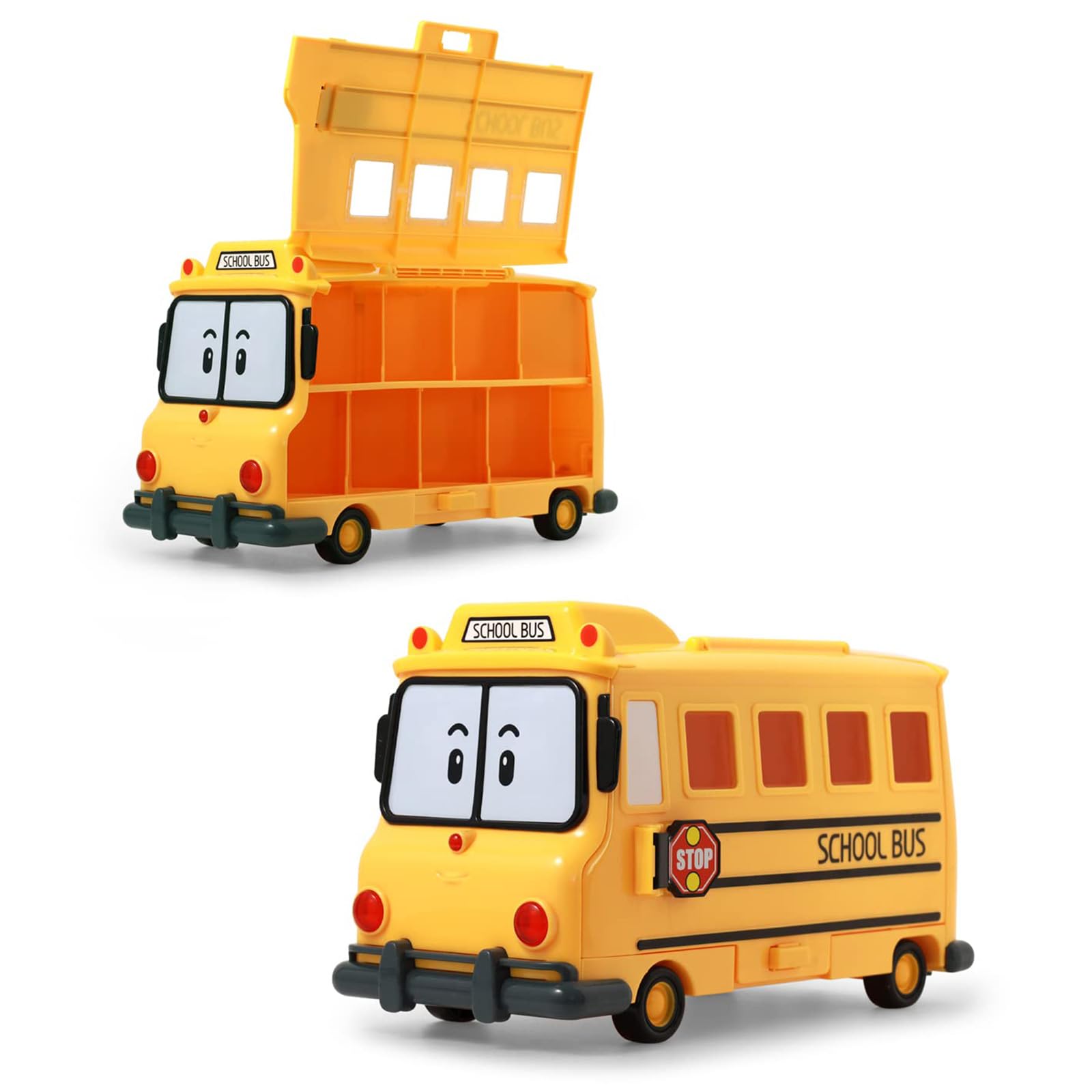 Maletín Escolar Robocar Poli B - Transportador De Autobús De Juguete 32x15x20 Cm