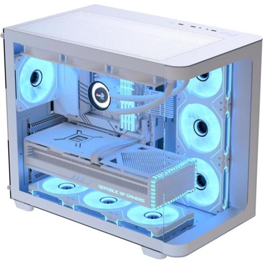 Gabinete Gamer Aerocool Atx P500c Branco Lateral Vidro - imagem 2