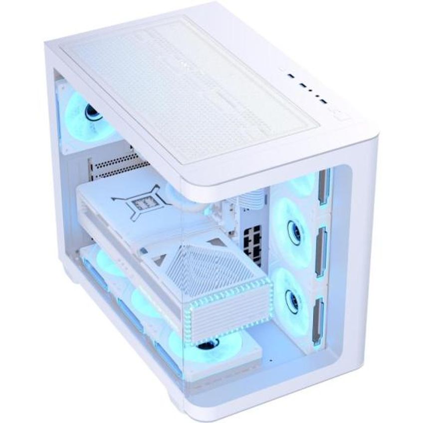 Gabinete Gamer Aerocool Atx P500c Branco Lateral Vidro - imagem 3