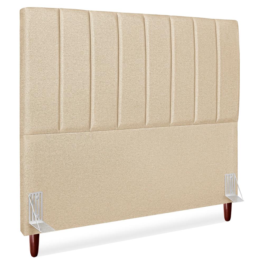 Cabeceira Queen 160 Cm Com Frame Carla Linho Bege Artte