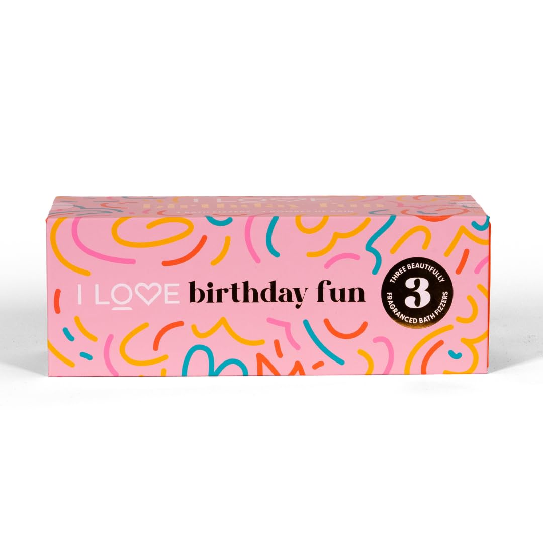 Pacote Bath Fizzer I Love Special Moments Birthday Fun, 3 Unidades