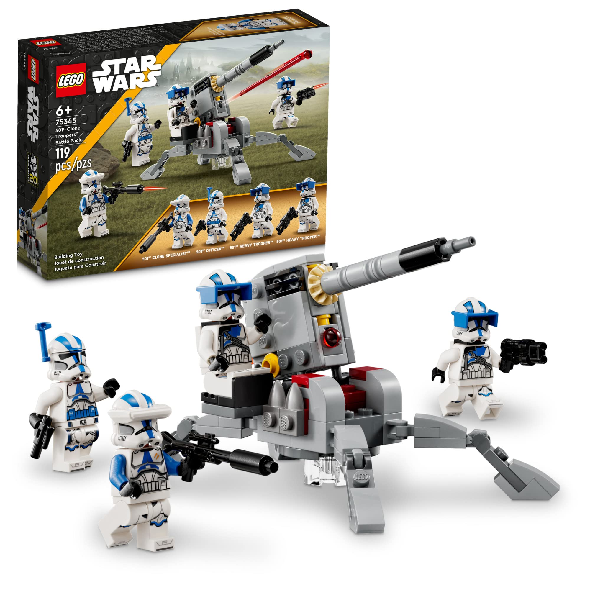 Conjunto De Brinquedos Lego Star Wars 501st Clone Troopers Battle Pack