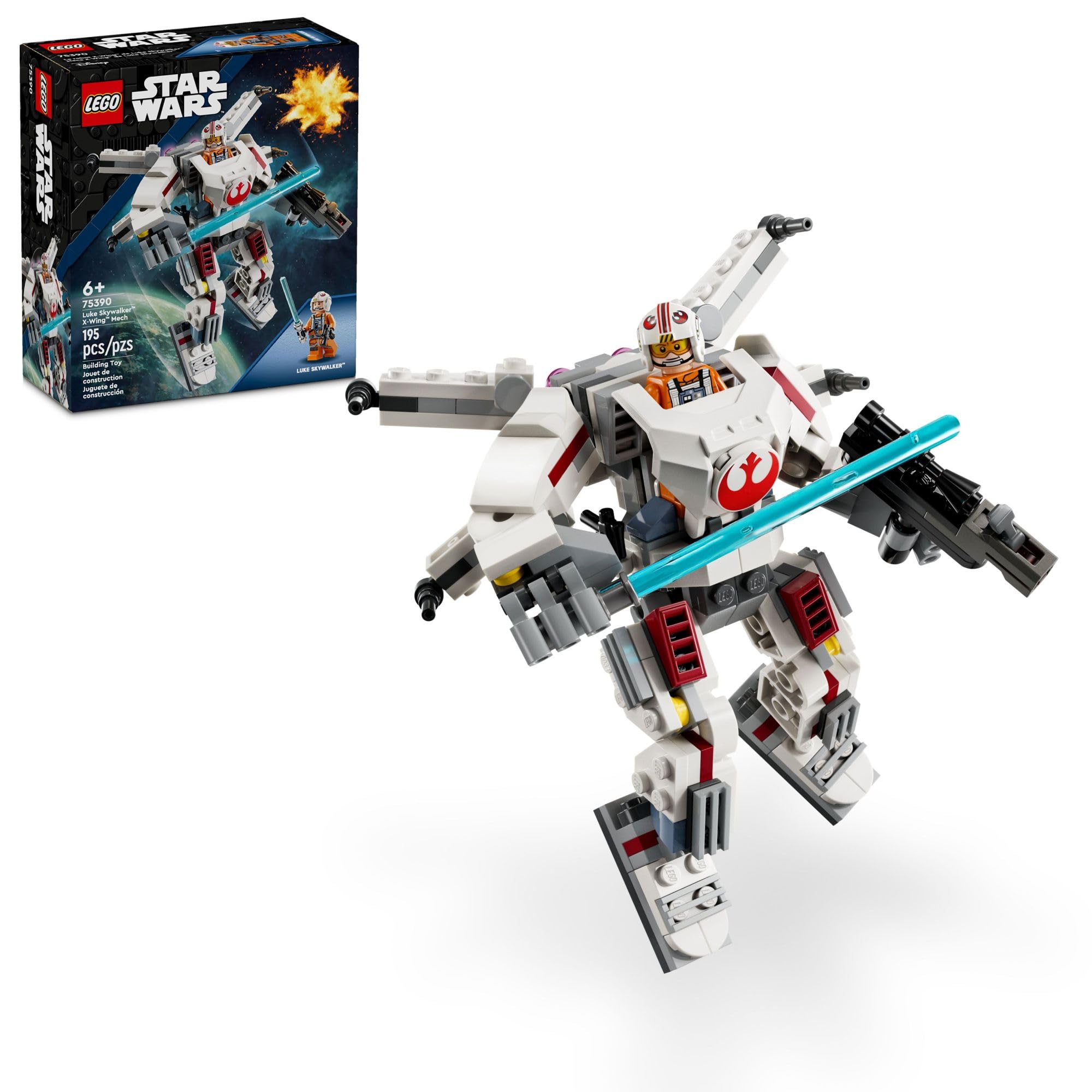 Conjunto De Construção Lego Star Wars Luke Skywalker X-wing Mech 75390
