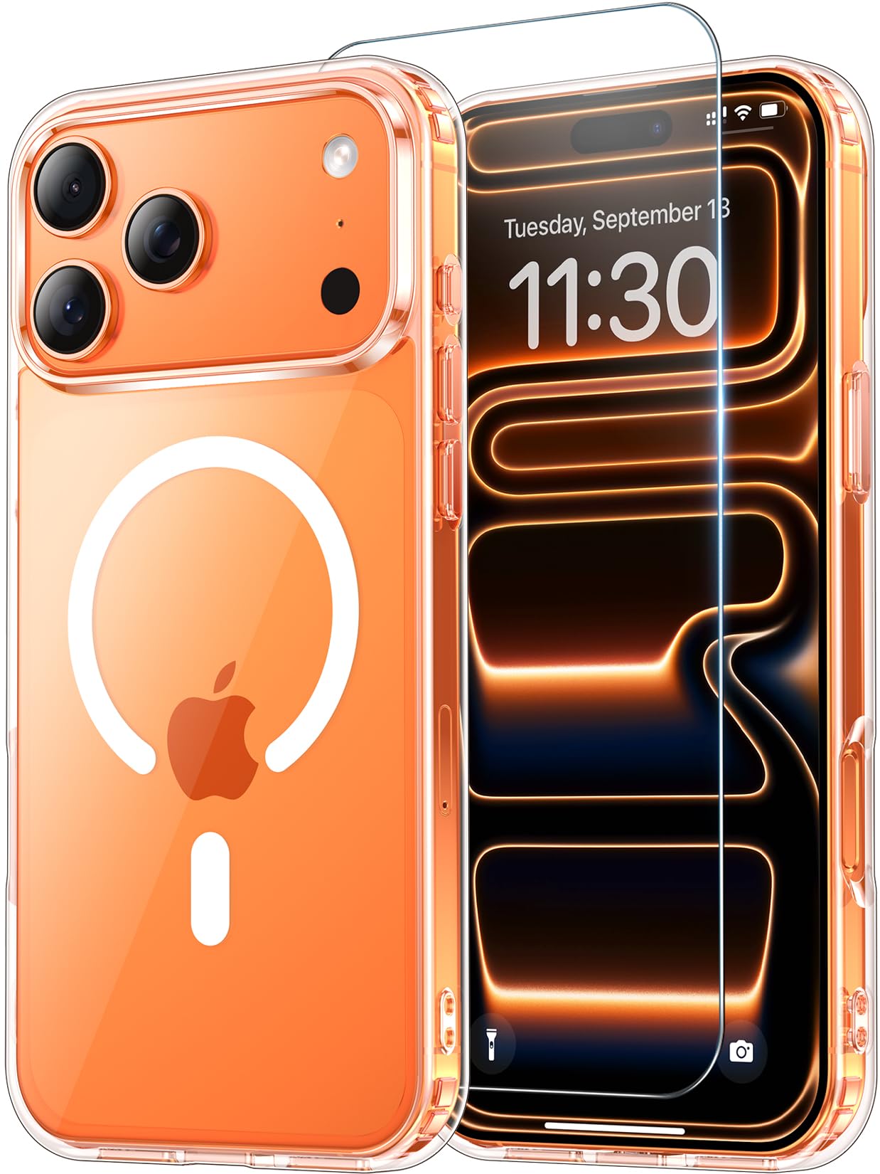 Funda Temdan Para Iphone 17 Pro Max Transparente Con Protector De Pantalla Y Magsafe