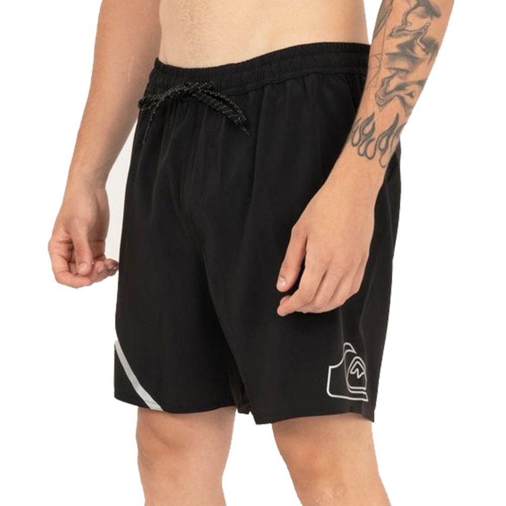 Bermuda Elástico Quiksilver Q492a0092 Preta