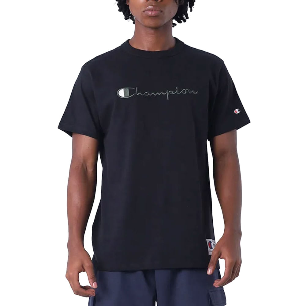 Camiseta Champion Heritage Script 30 Colors Black