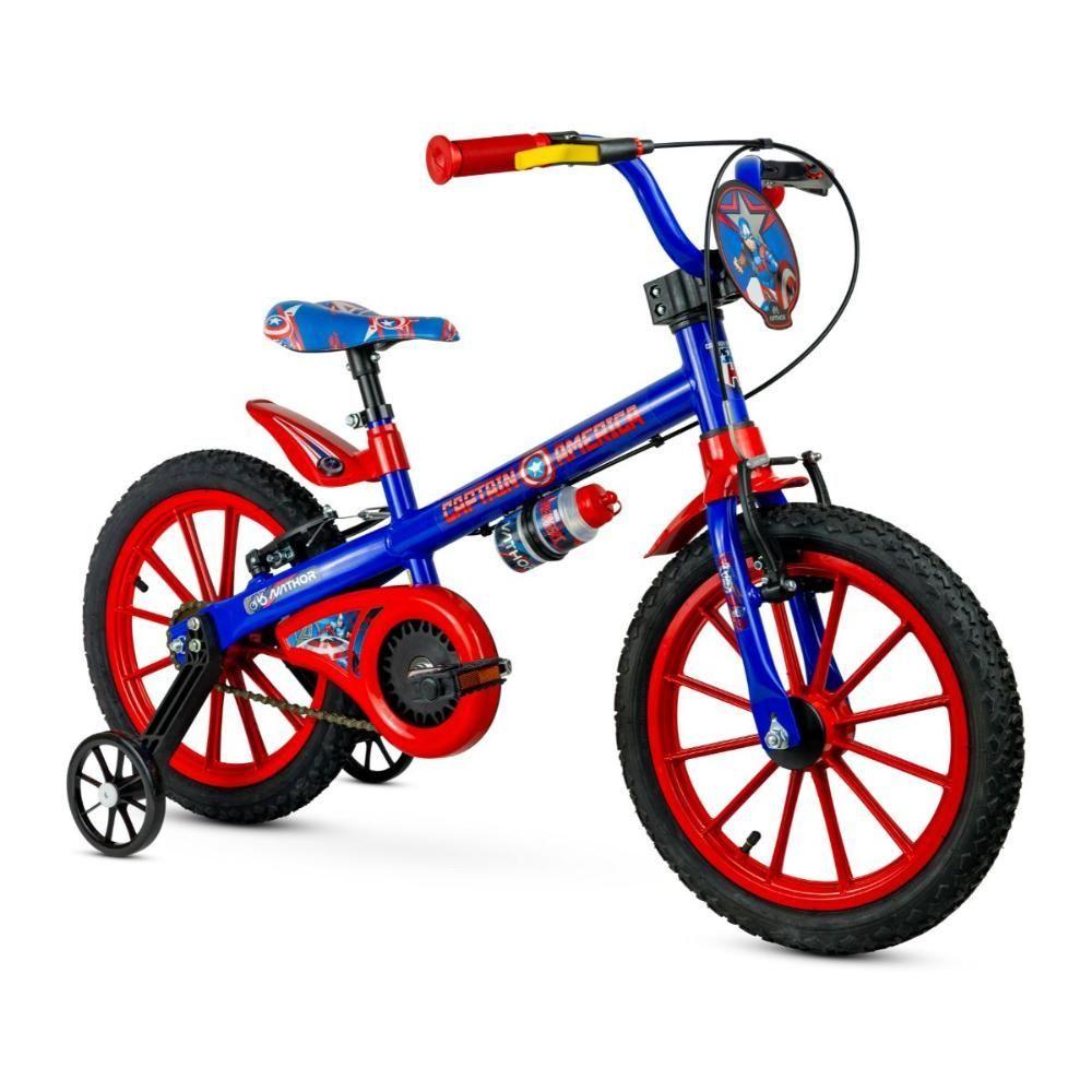 Bicicleta Infantil Aro 16 Com Rodinhas Capitão América Nathor - Carrefour