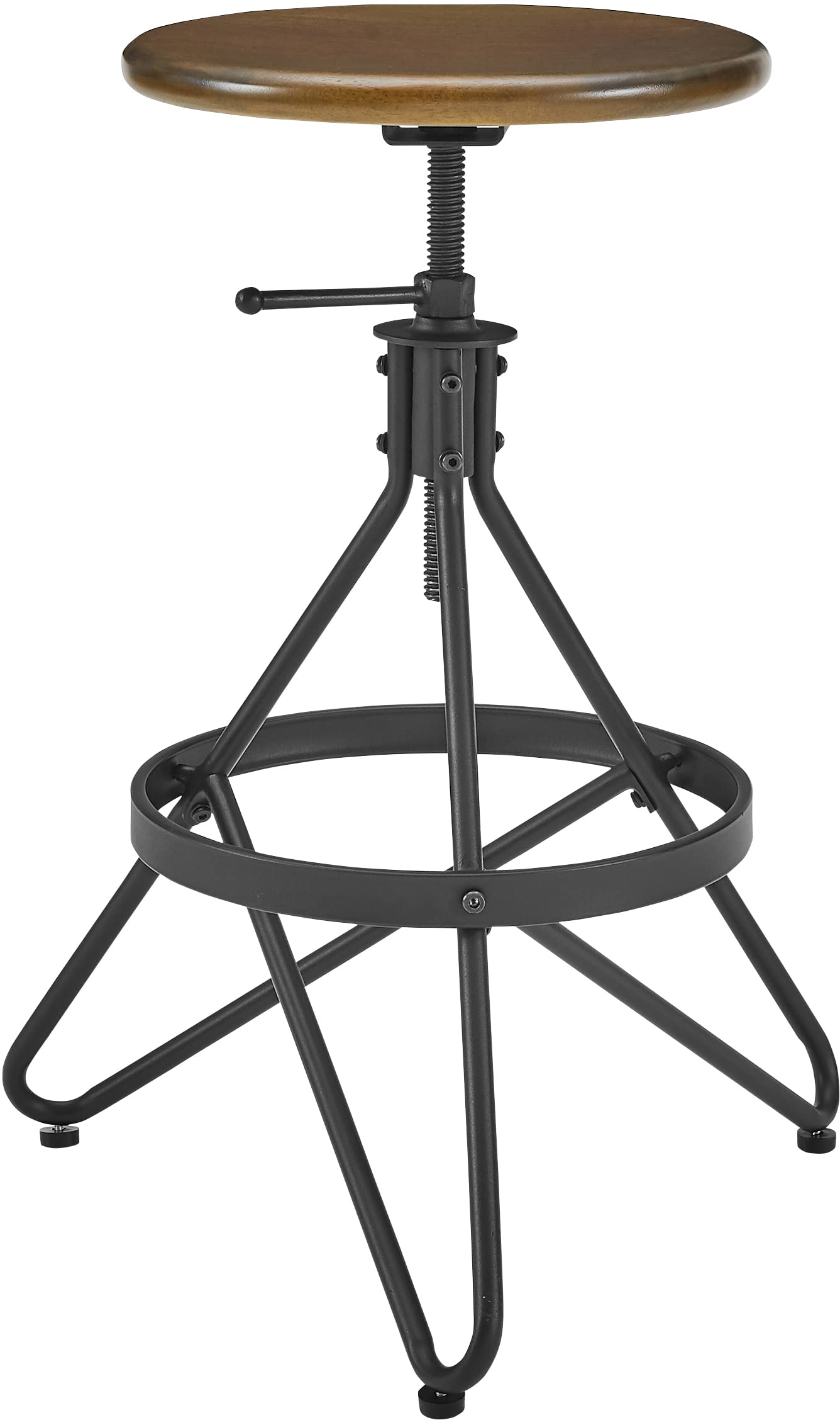 Banqueta De Bar Crosley Kalen Com Altura Ajustável Em Madeira Giratória