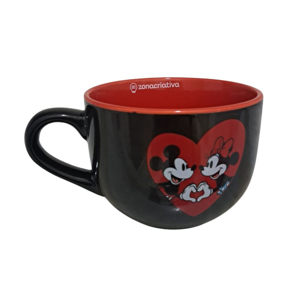 Caneca Bobby Mickey E Minnie Namorados 500ml Zona Criativa 10026391