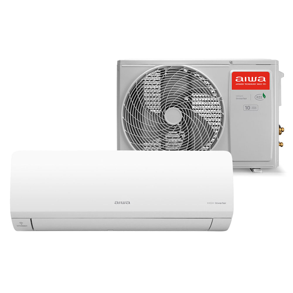 Ar Condicionado Split 9000 Btu's Inverter Externa Aiwa Branca 220v