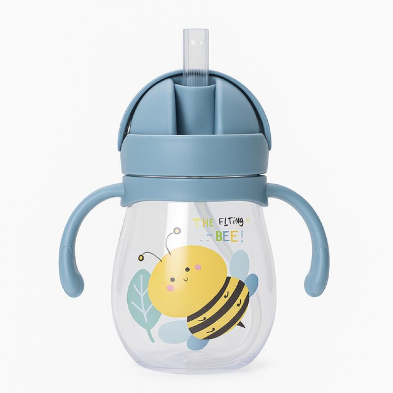 Garrafa Squeeze Copo Infantil Antivazamento Com Alças Ergonômicas Treinamento Para Criança Baby Bebê 350ml