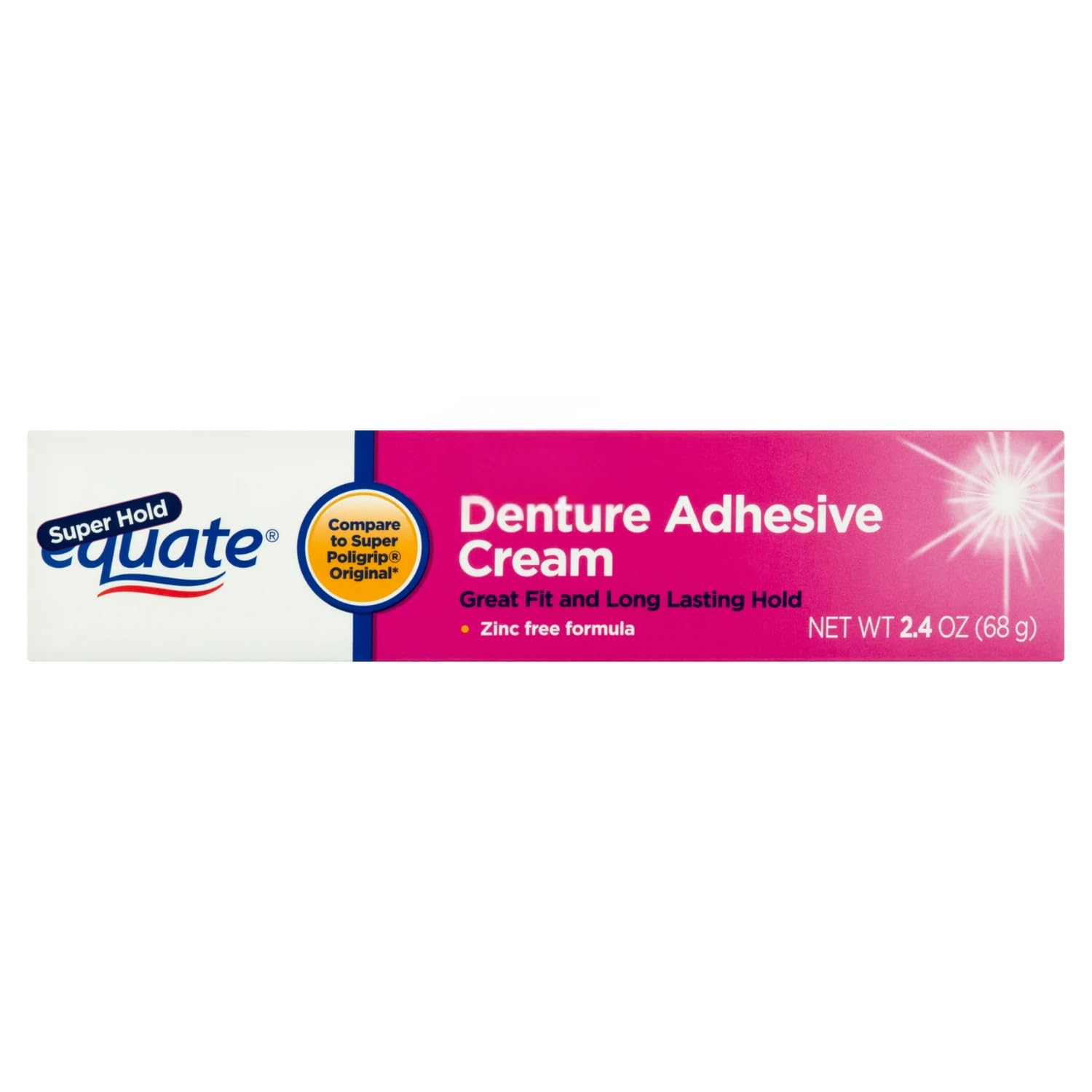 Crema Adhesiva Para Dentaduras Sin Zinc 68 G Sabor Menta