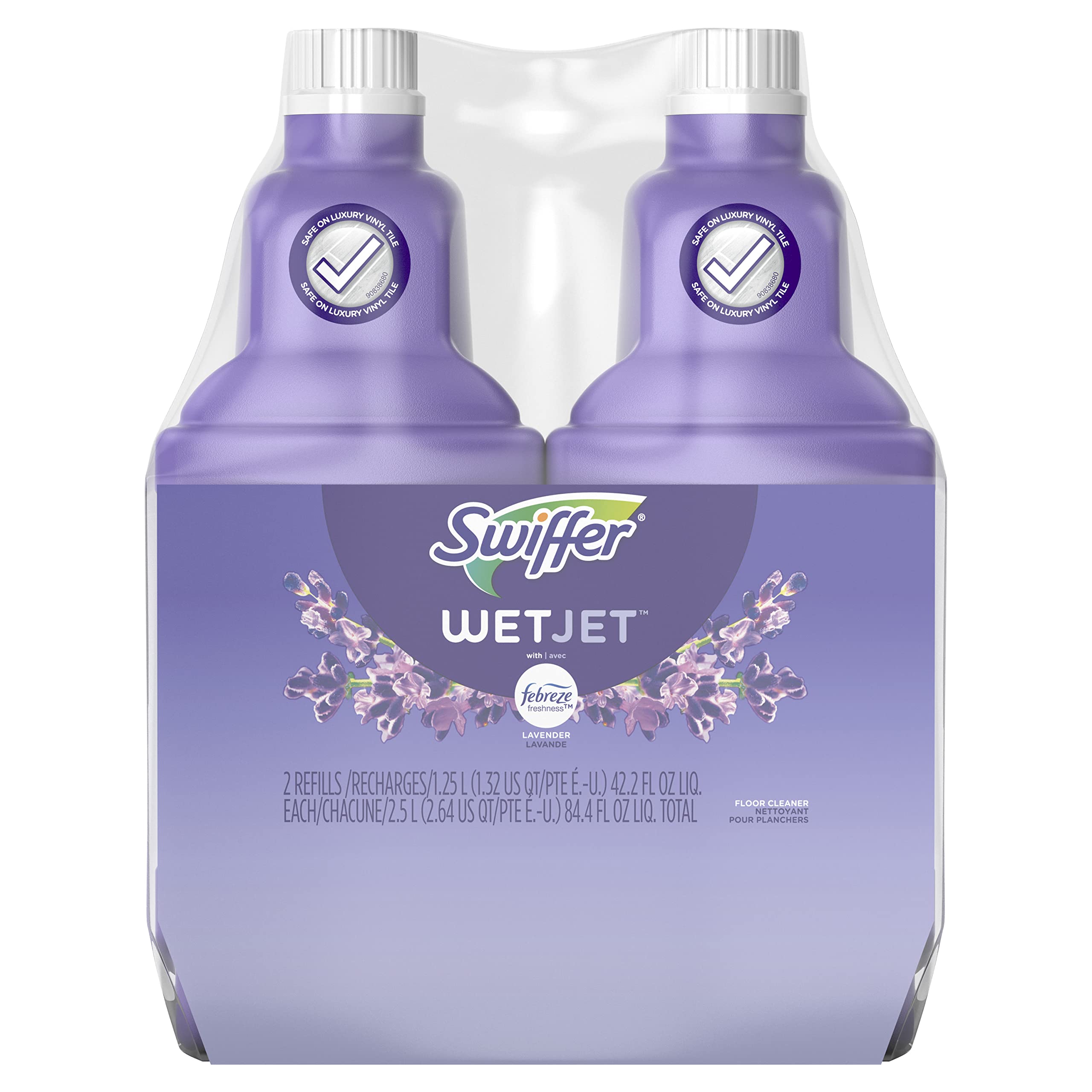 Solução De Limpeza De Piso Swiffer Wetjet Lavender Scent 1.25l