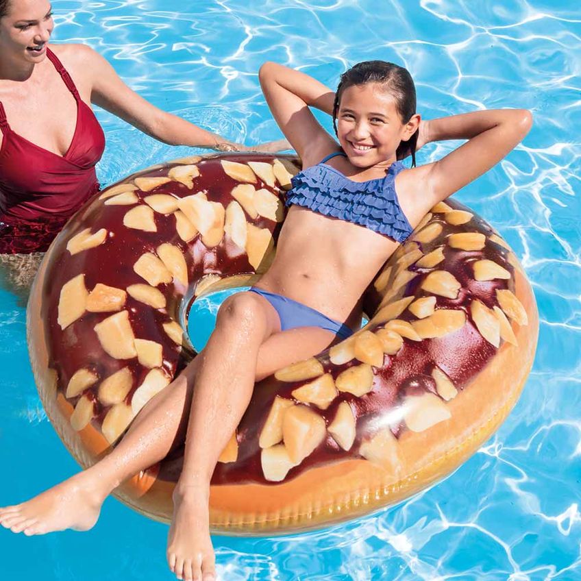 Boia Infantil Inflavel Redonda Rosquinha Donut Chocolate Intex - imagem 4