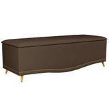 Calçadeira Baú 195cm Imperial J02 Suede Chocolate - Mpozenato