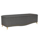 Calçadeira Baú 140cm Imperial J02 Linho Grafite - Mpozenato