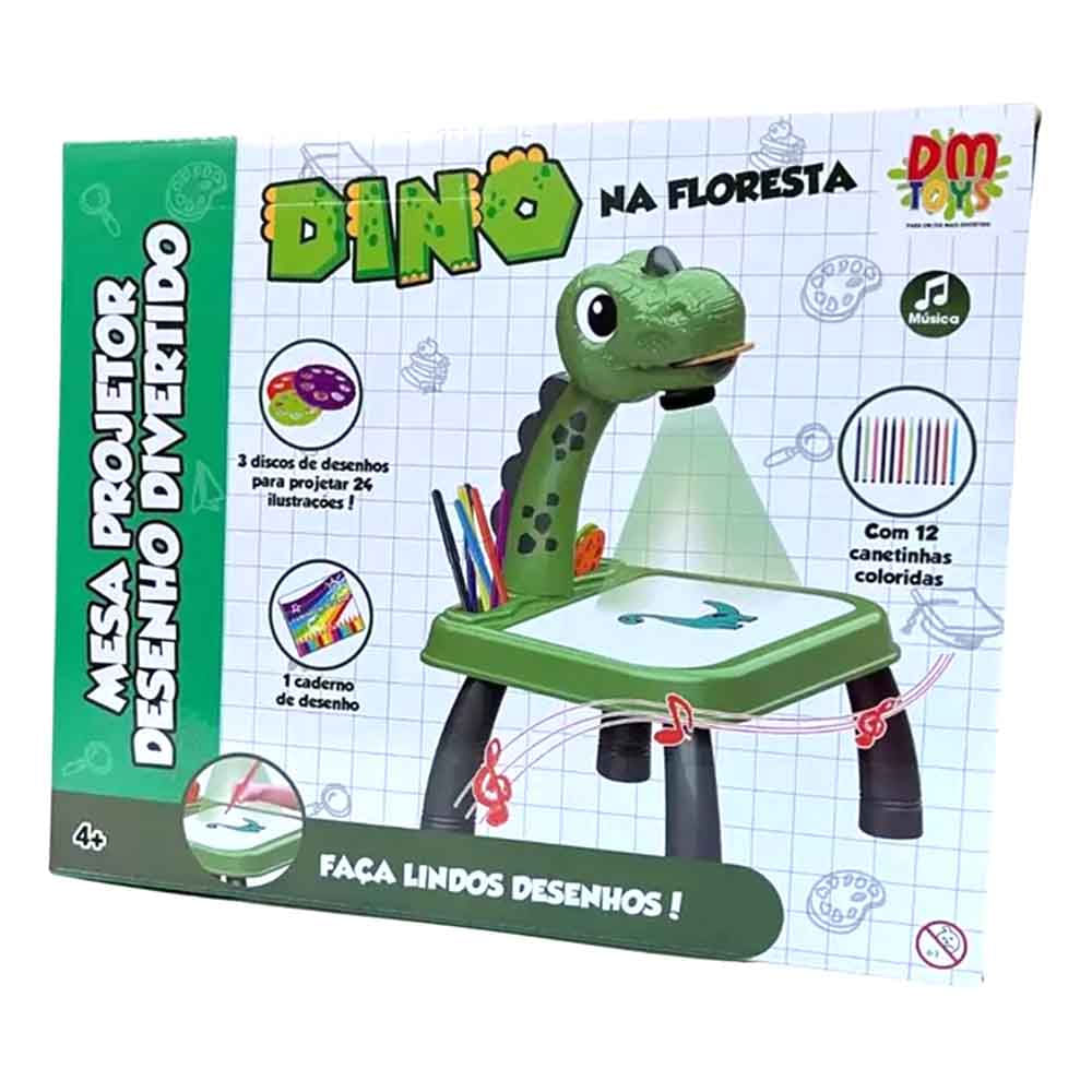 Mesa Projetora Para Desenho Dino Na Floresta 24 Imagens Dm Toys