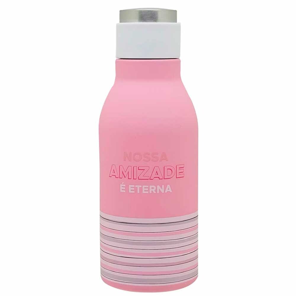 Garrafinha Cantil Termica 400ml Amizade Eterna Zonacriativa