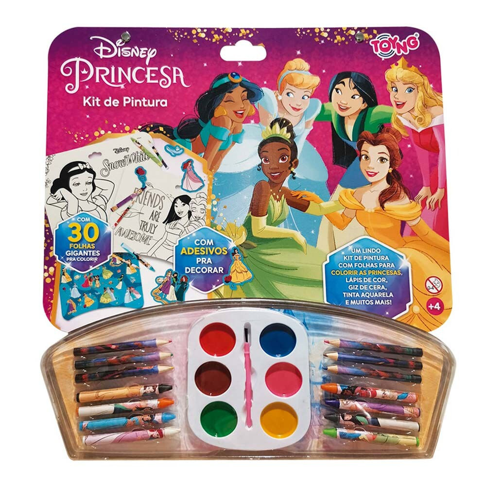 Kit De Pintura Com Livro De Colorir Disney Princesas Toyng