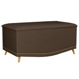 Calçadeira Baú 90cm Imperial J02 Suede Chocolate - Mpozenato