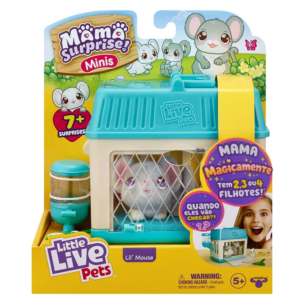 Figura Interativa Little Live Pets Mama Surprise Mini Ratinha Fun Divirta Se