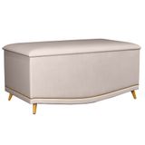 Calçadeira Baú 90cm Imperial J02 Suede Marfim - Mpozenato