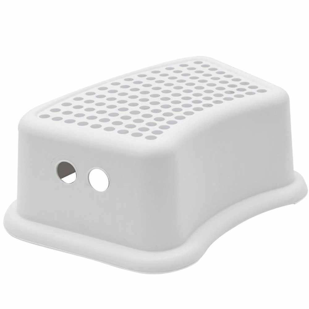 Degrau Antiderrapante Multiuso 2 Em 1 Banquinho Cinza Buba