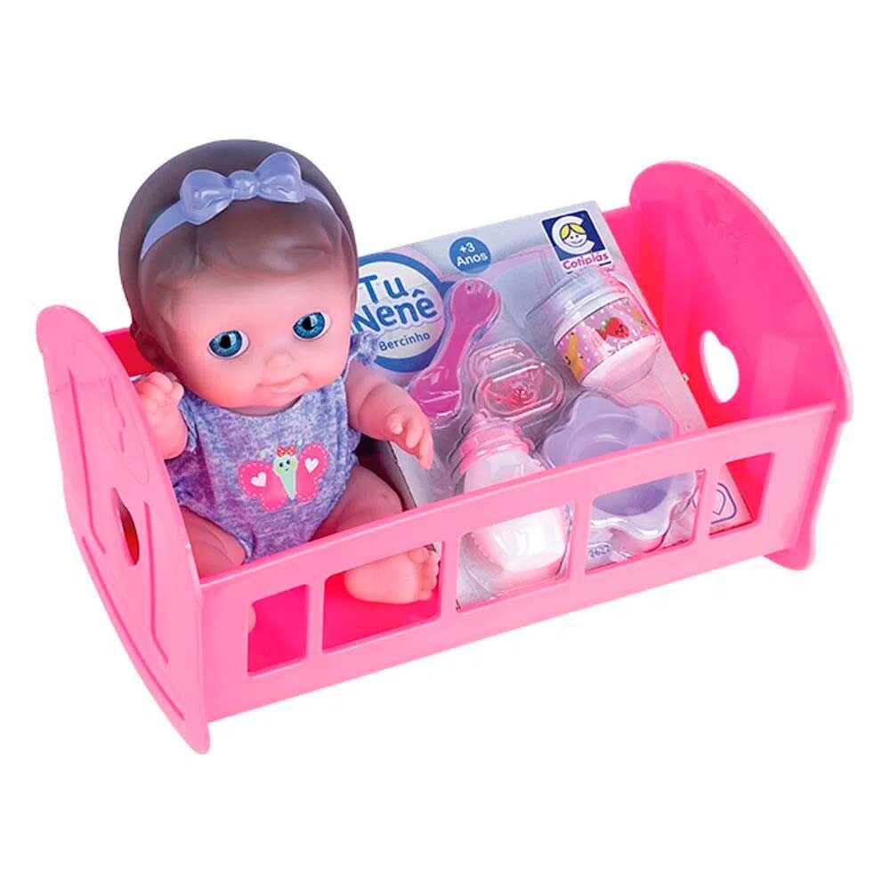 Bonequinha Com Acessorios Tu Nene Bercinho Cotiplas