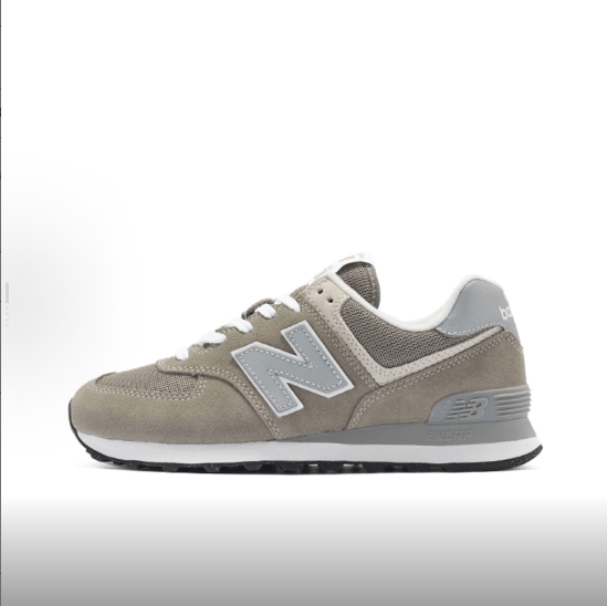 Sapatos New Balance Nb 574 Retro Letter Com Cadarço Unissex Cinza