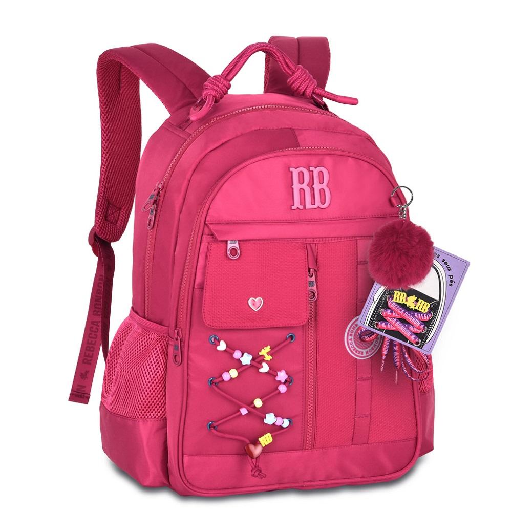 Mochila Rebecca Bonbon De Costas 17,5 Ref Rb27424 Rosa