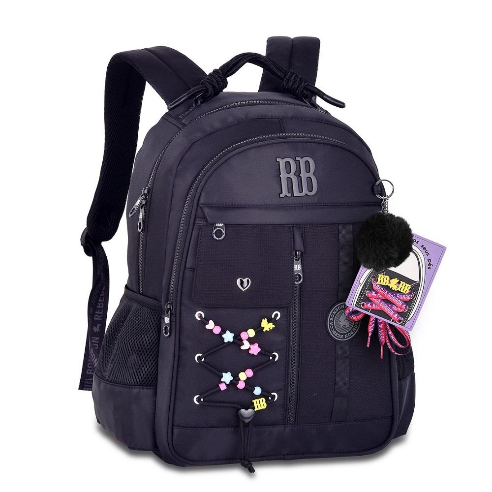 Mochila Rebecca Bonbon De Costas 17,5 Ref Rb27424 Preto