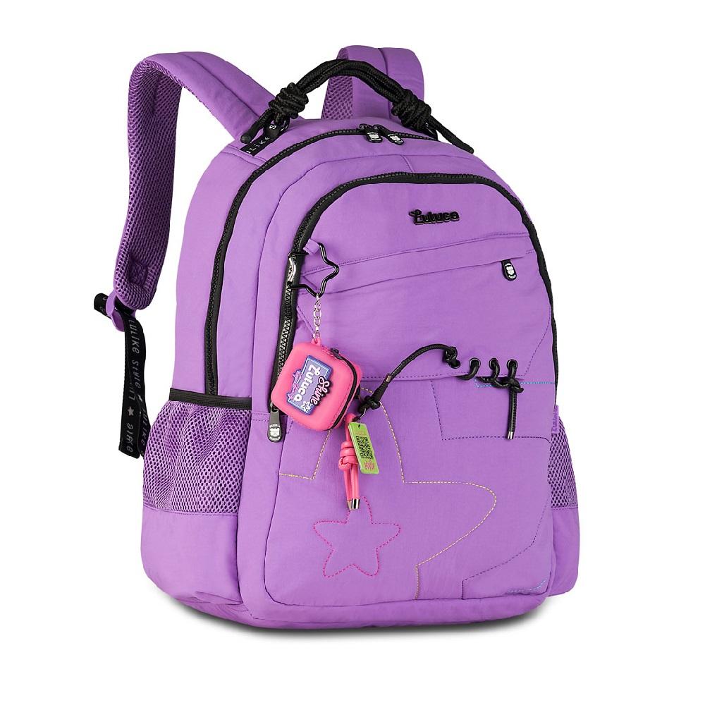 Mochila Luluca De Costas 17,5 Ref Lu27030 Roxo