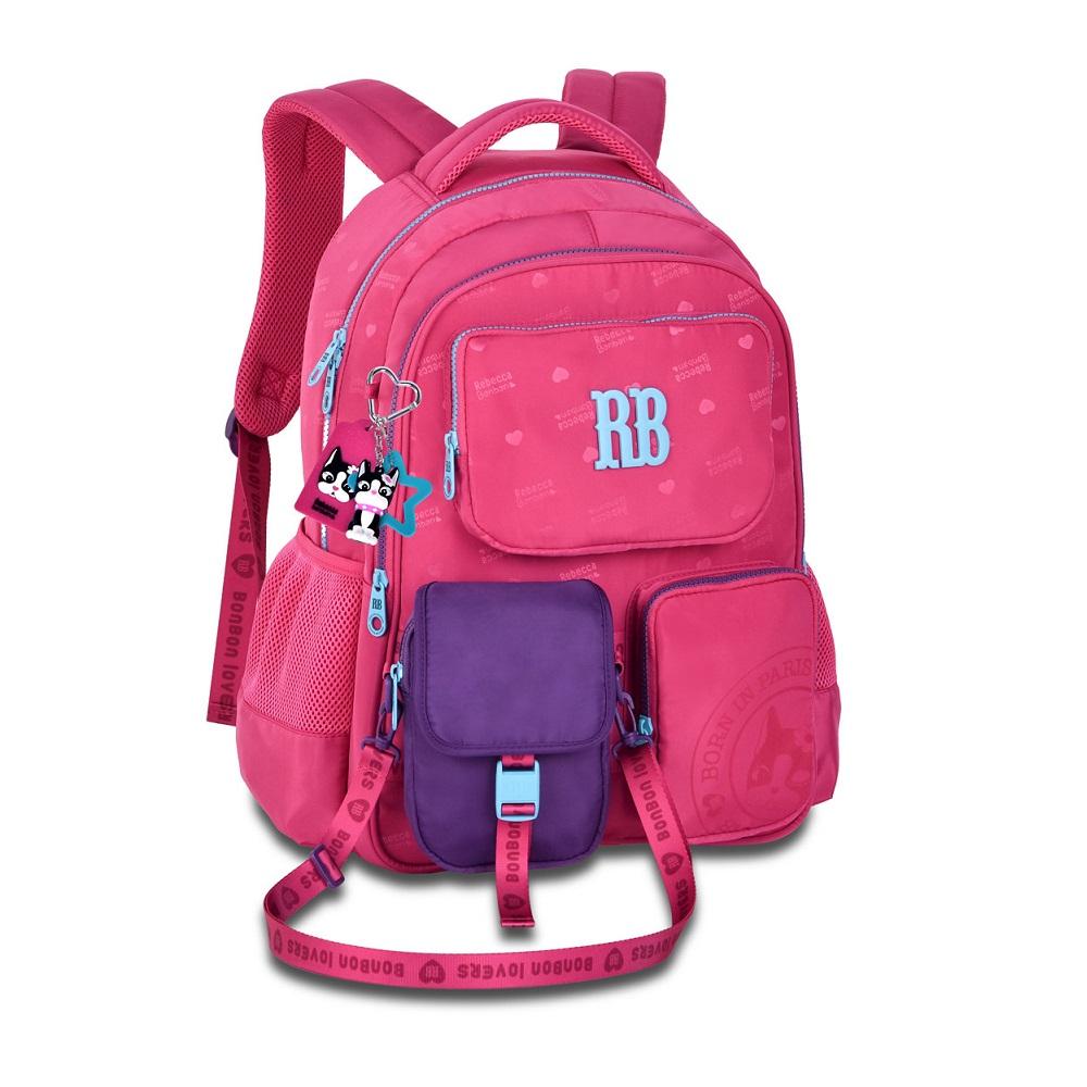 Mochila Rebecca Bonbon De Costas 17,5 Ref Rb26223 Rosa/roxo