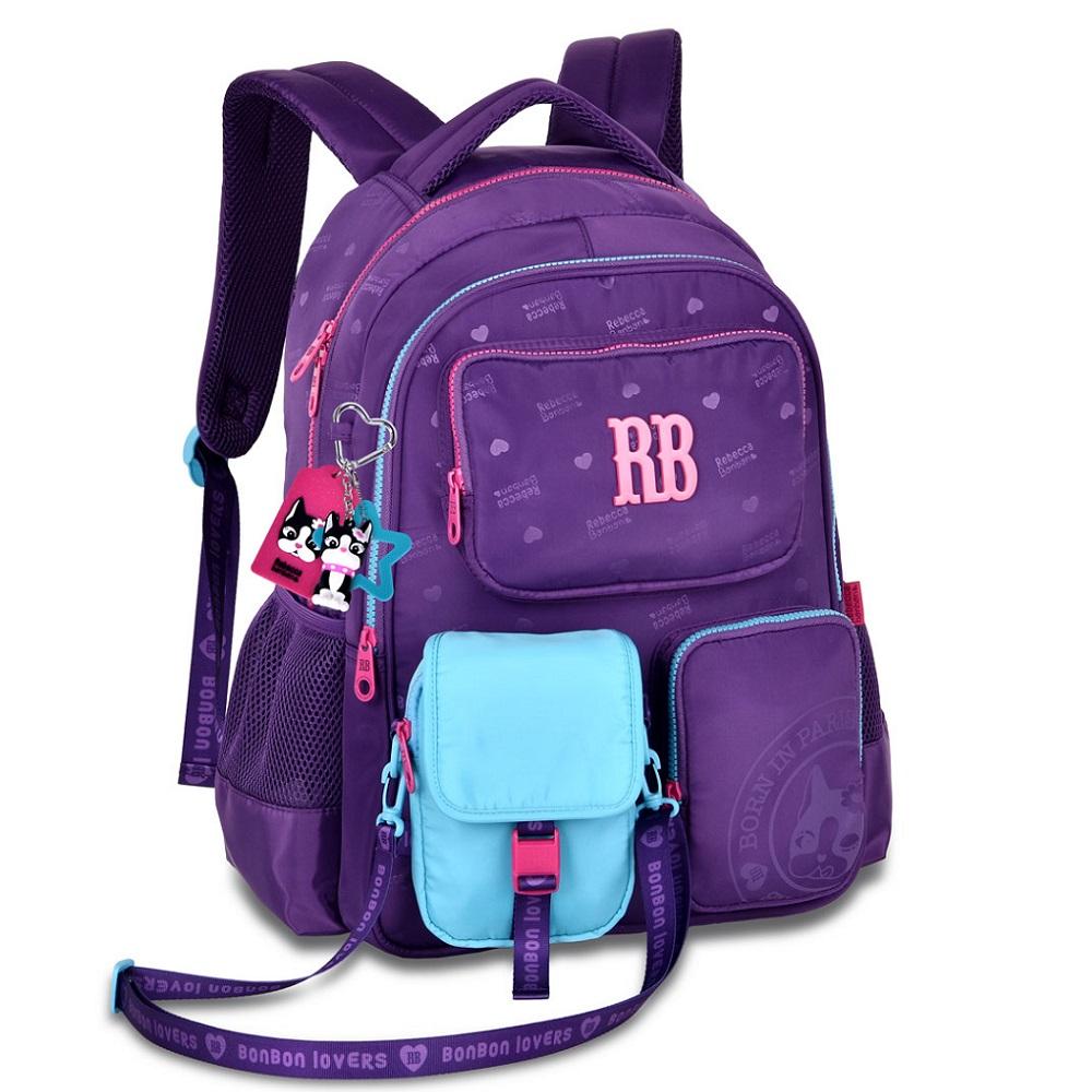 Mochila Rebecca Bonbon De Costas 17,5 Ref Rb26223 Rosa/azul
