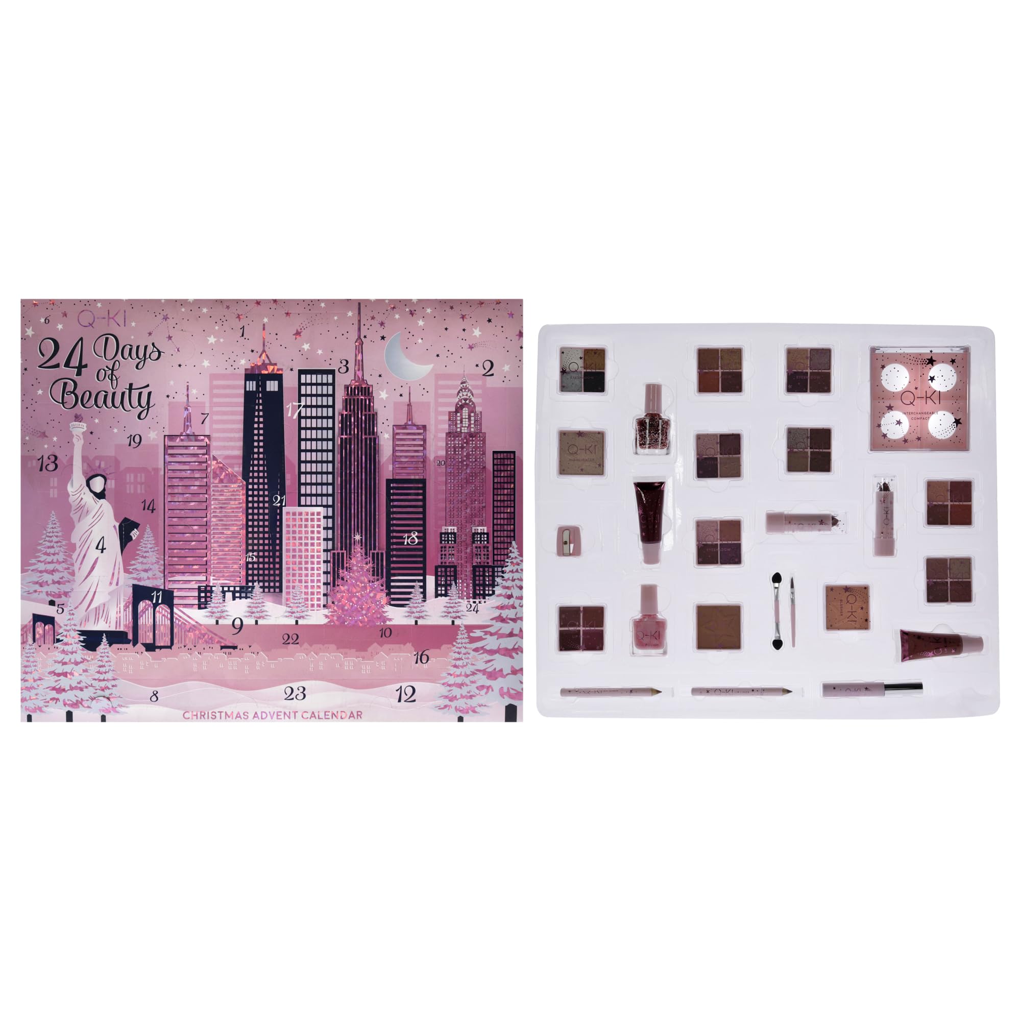 Conjunto De Calendário Do Advento Q-ki 24 Days Of Beauty New York 26 Unidades
