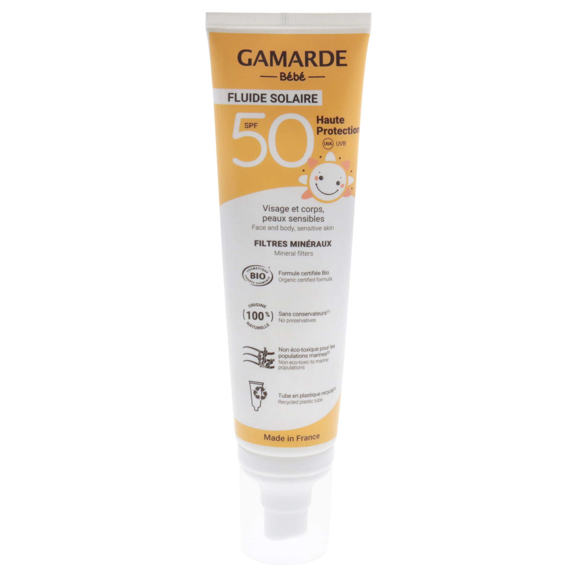 Protetor Solar Gamarde Bebe Face Skin Sun Fluid Spf 50 100ml