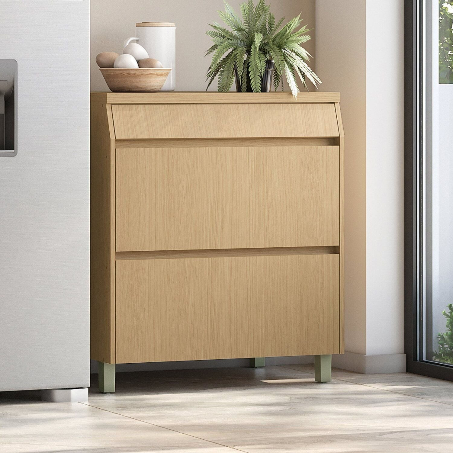 Balcão 1 Portas 1 Gaveta 80cm 100% Mdf Simone Mendes Carvalho