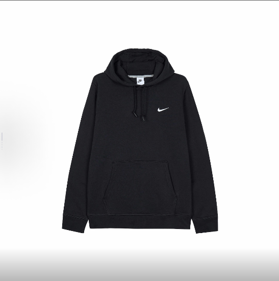 Moletom Masculino Nike Club Preto Com Capuz De Lã Outono/inverno