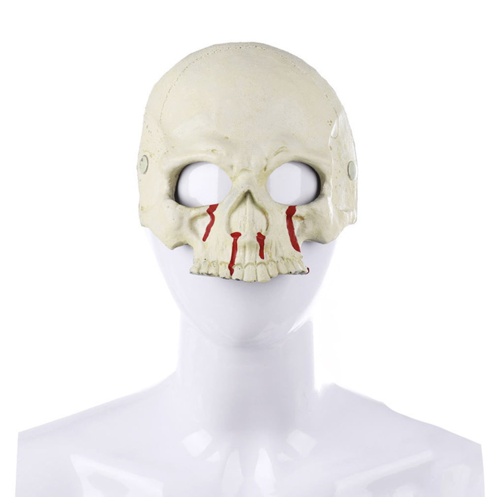 Mask Scary Skeleton Half Face Cover Halloween Cosplay Party